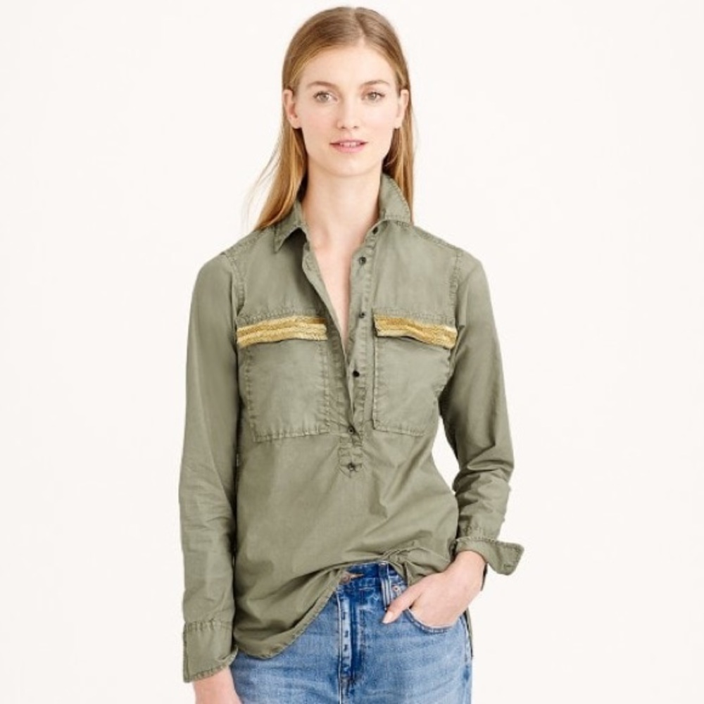 J. Crew Military Inspired Blouse